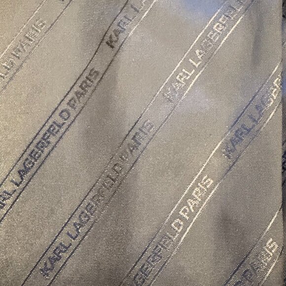 KARL LAGERFLED PARIS GRAY WOOL BLEND COAT WITH FAUX FUR COLLAR ~ NWT - Picture 7 of 12